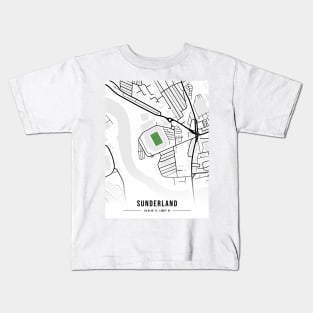 Stadium of Light Map Design - WHITE Kids T-Shirt